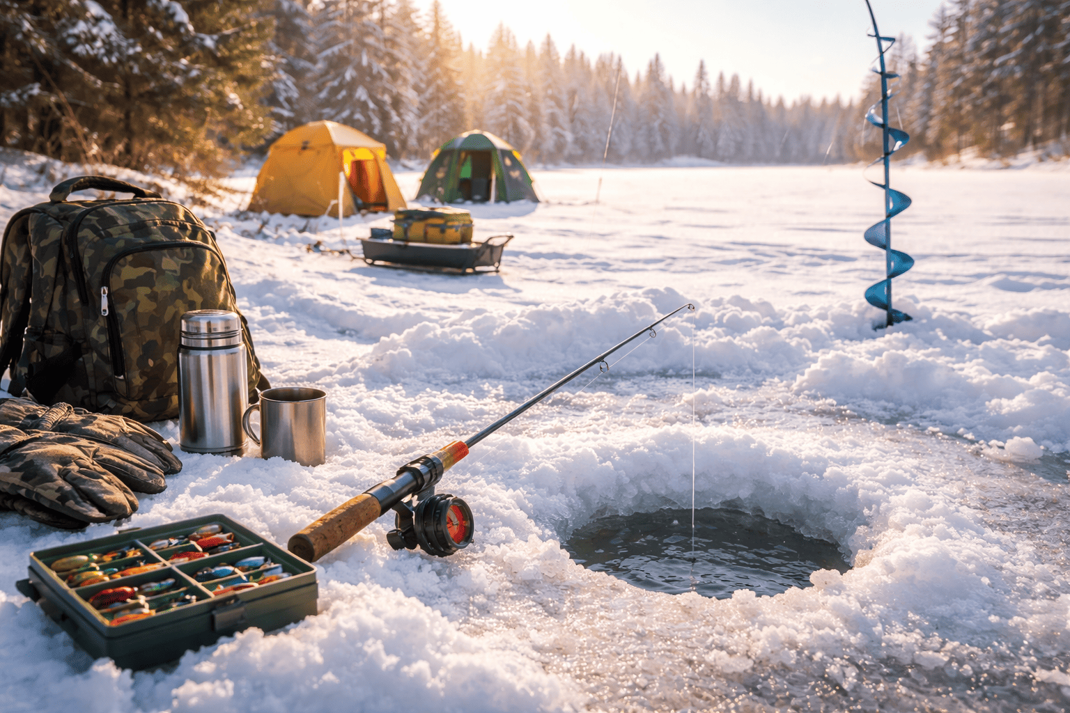 Melhores locais de pesca de inverno e comunidade de pescadores